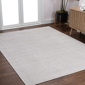 Cole Modern Minimalist Pinstripe High-low Area Rug